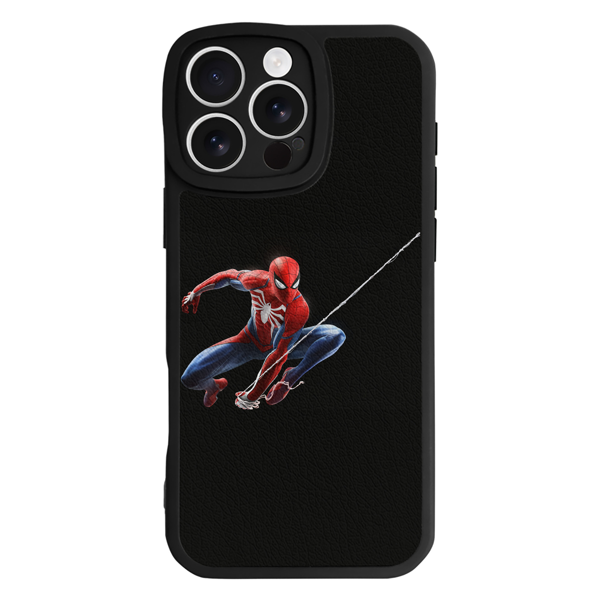 Spider Man スパイダーマン 【iPhone 16シリーズ対応】シリコンスマホケース（レザー調） 材質：シリコン